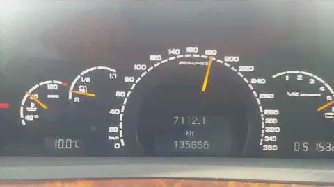 Разгон до 240км Мерседес s65 amg w220