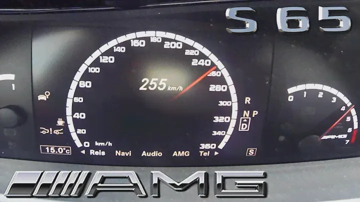 Mercedes Benz S65 AMG Acceleration Top Speed 6.0 V12 BiTurbo 630 HP / 1000 NM
